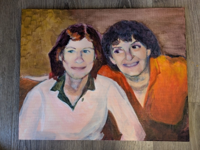 Mom and Roberta
2025
acrylic on canvas
16 x 20" (40 x 50 cm)
in progress
