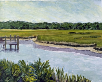 Egan's Creek east
2022
acrylic on canvas
40 x 50 cm. 
