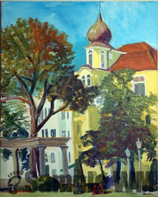 Viktoria-Luise-Platz 2
2020
acrylic on canvas
60 x 50 cm.
private collection, Berlin
Keywords: Viktoria-Luise-Platz;U-3