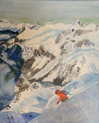 Winter Wonderland
2024
acrylic on canvas
40 x 50 cm.
Keywords: skiing;mountains;st. moritz,switzerland