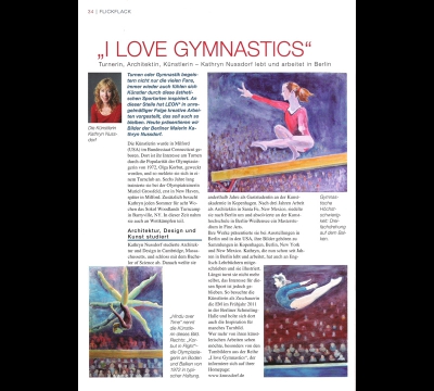 Leon Gymnastics magazine article
2012
Keywords: Leon Zeitschrift;Turnsport;Gymnastics;magazine