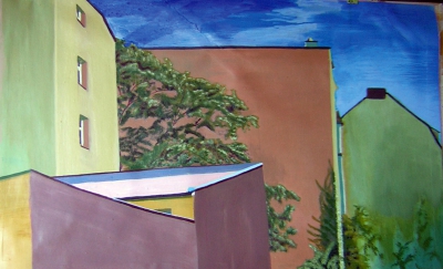 Schoolyard
2005
acrylic on canvas
42 x 58 cm. 
