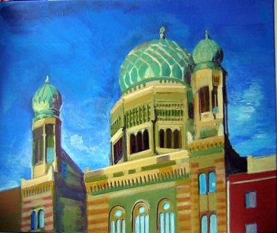 Synagogue am Oranienburgerstr.
2007
acrylic on canvas
50 x 60 cm.
Keywords: synagogue